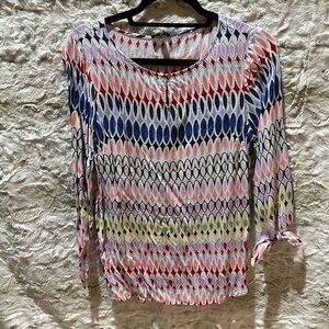 Talbots Petites Tie Sleeve Blouse